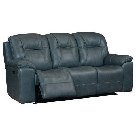 Bassett leather shop power reclining sofa